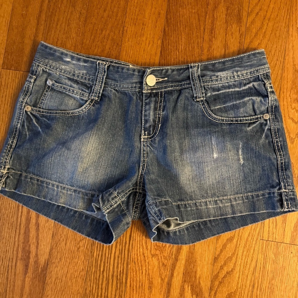 Maurices Dark Blue Denim Shorts Womens Size 11/12